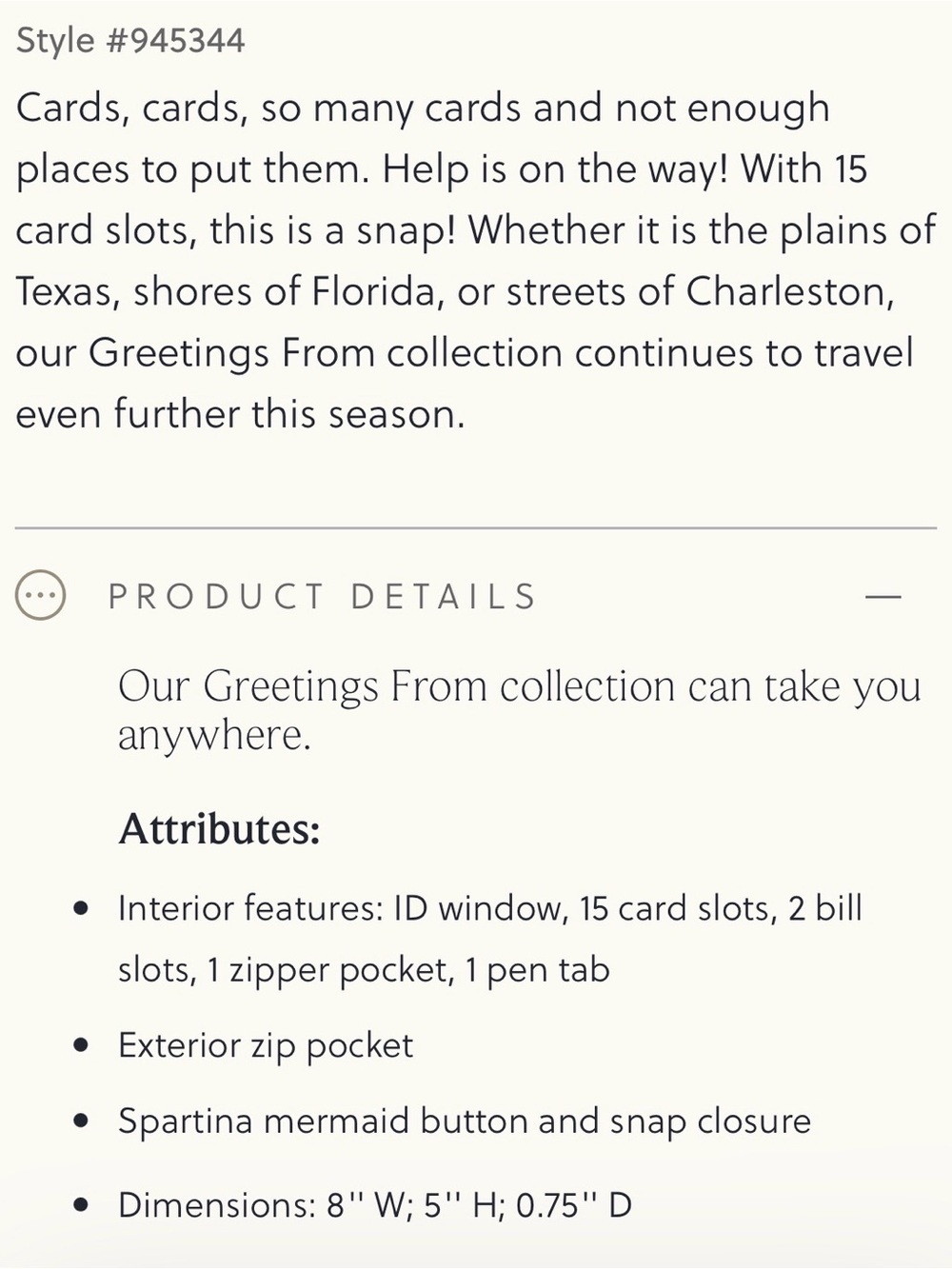 Spartina Northeastern Harbors Snap Wallet - Picture 8 of 8